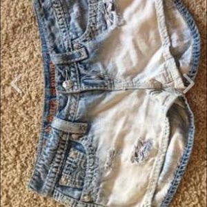 Rock revival ombré shorts